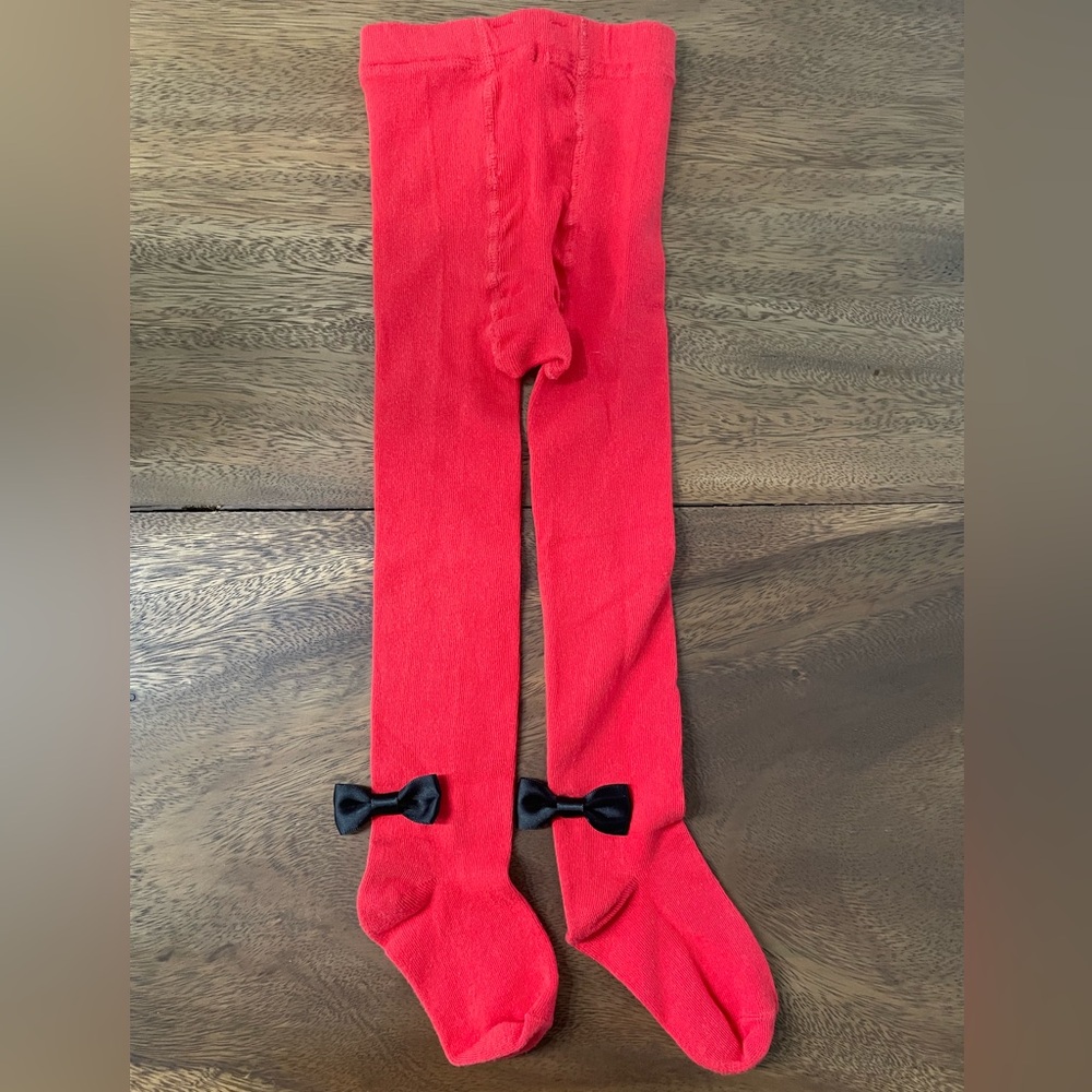 NWOT Kate Spade Girls Red Tights Size XXS/XS (2-5)